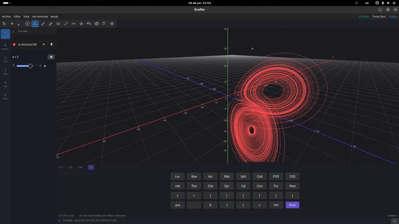 Atractor de Lorenz 3D en tema claro